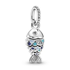 Pandora Blue Scaled Fish Charm